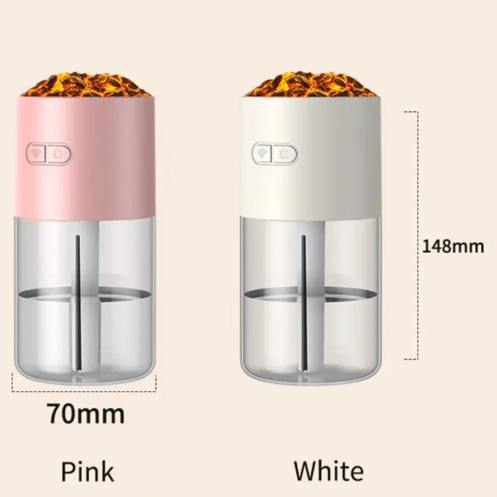 Divex Yanardağ Görünümlü Hava Nemlendirici Volcano Humidifier Pembe H-42