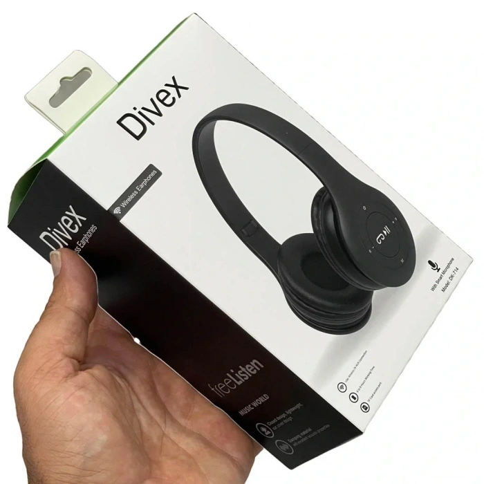 Divex Kulak Üstü Kablosuz Bluetooth Kulaklık Siyah DK-714