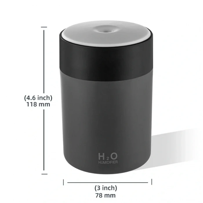 Divex USB Led Işıklı Hava Nemlendirici Colorful Humidifier Gri H-41