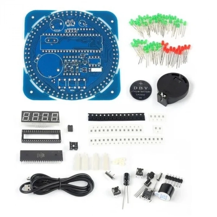 DS1302 Dairesel Led Saat (Demonte)