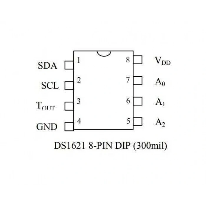 DS1621 DIP-8 Sıcaklık Sensörü Entegresi