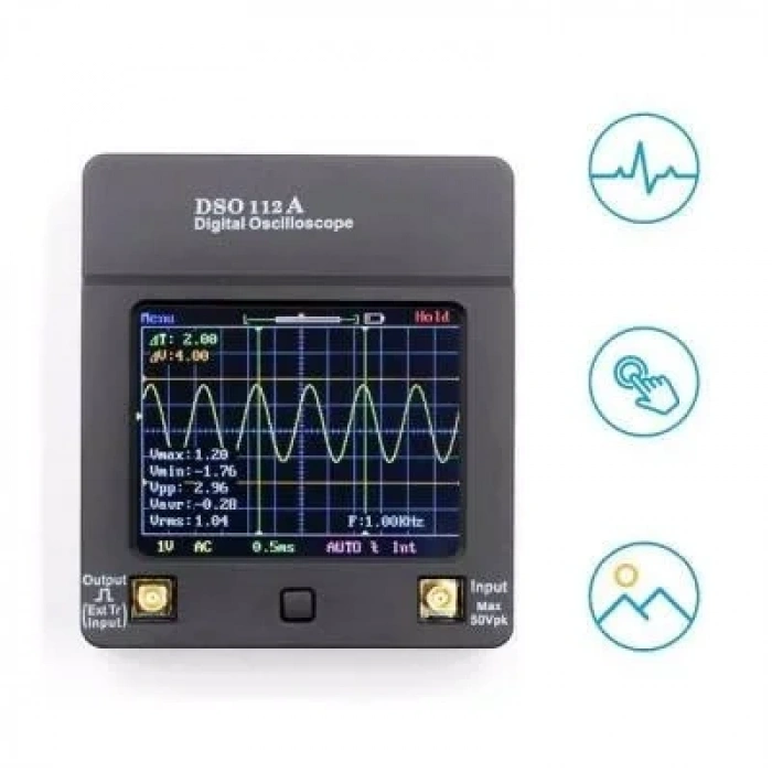 DSO112A TFT Dokunmatik Ekran Osiloskop 2MHz 5Ms/s