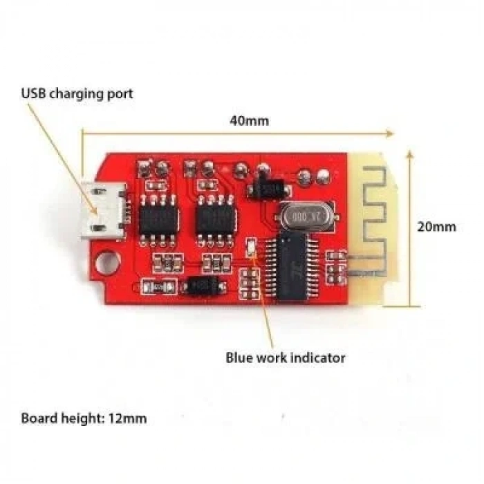 DW-CT14+ Şarj Edilebilir Bluetooth Amfi Devresi 2*5W