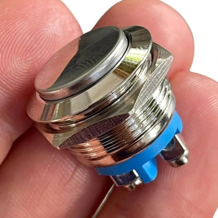 E97 19mm Metal Buton Yaylı Çıkık Kafa 1NO