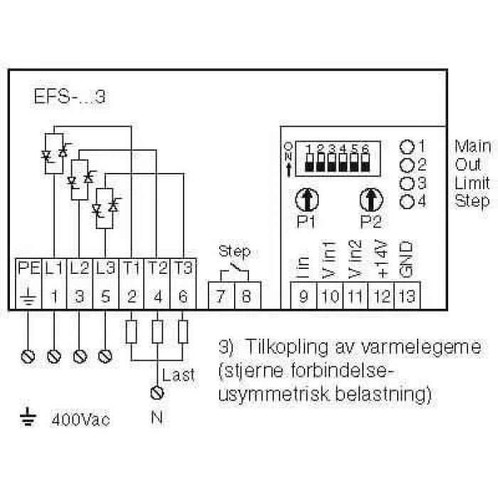 EFS-9253 25A Üç Fazlı Güç Kontrol Cihazı