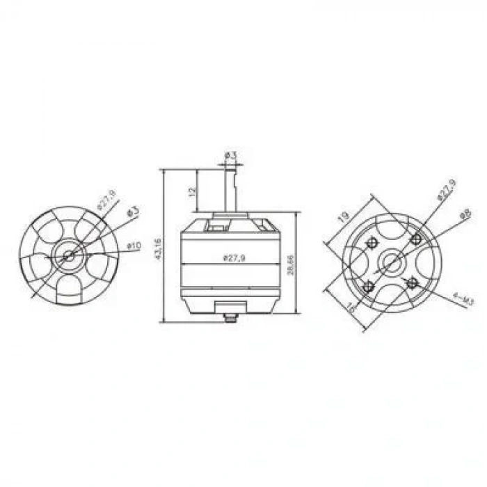 EMAX XA2212 1400KV Fırçasız DC Motor
