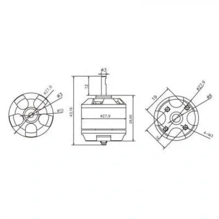 EMAX XA2212 980KV Fırçasız DC Motor