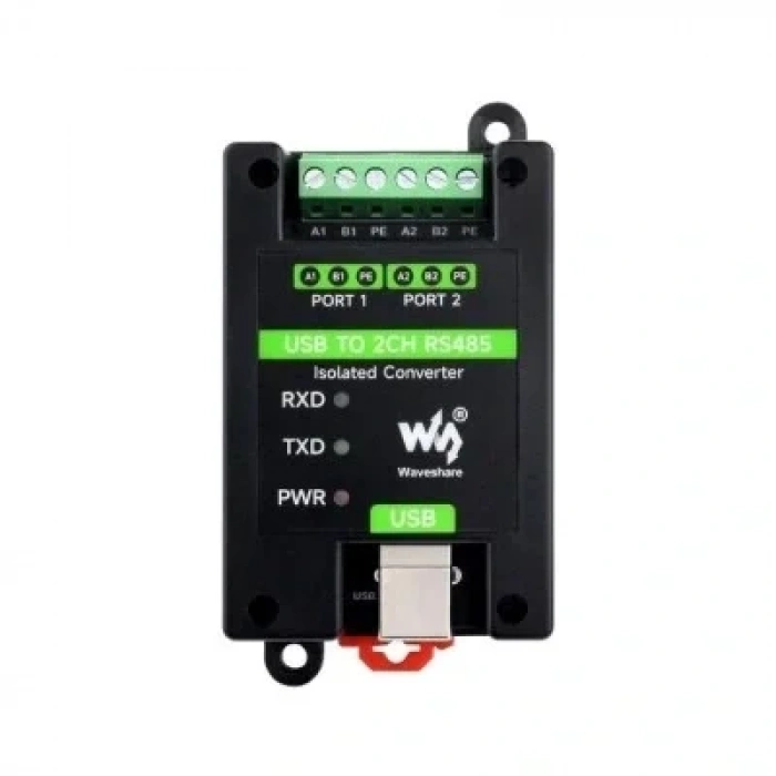 Endüstriyel USBden 2 Kanal RS485 İzole Dönüştürücü - Orijinal FT2232HL Çip