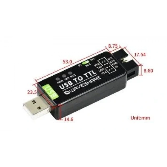 Endüstriyel USB - TTL Dönüştürücü - Orijinal FT232RL