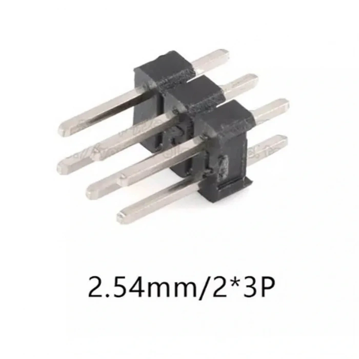 Erkek Pin Header 2x3 Pin (6Pin) 12 mm 2.54mm 2x3 180° İki Sıra