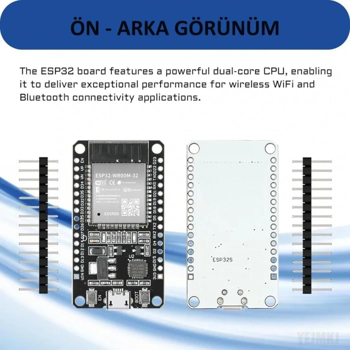 ESP32-WROOM-32 32S WiFi Bluetooth Çift Çekirdekli Geliştirme Kartı CP2102