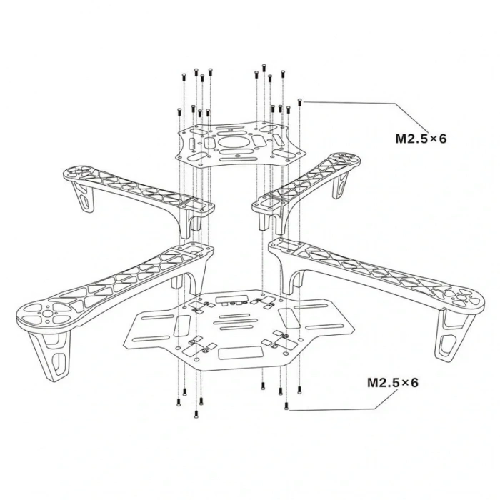 F450 Quadcopter Drone Gövdesi - Drone Frame