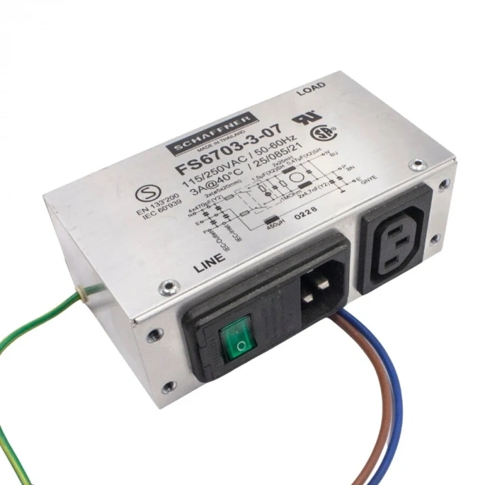FS6703-3-07 EMI Filtre 3A Anahtarlı Erkek Power Soketi - Power Filter