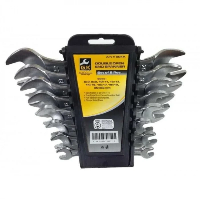GK Tools 8li Açık Ağız Anahtar Takımı