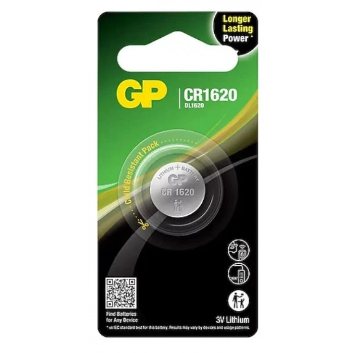 GP CR1620 3V Lityum Pil Tekli Paket