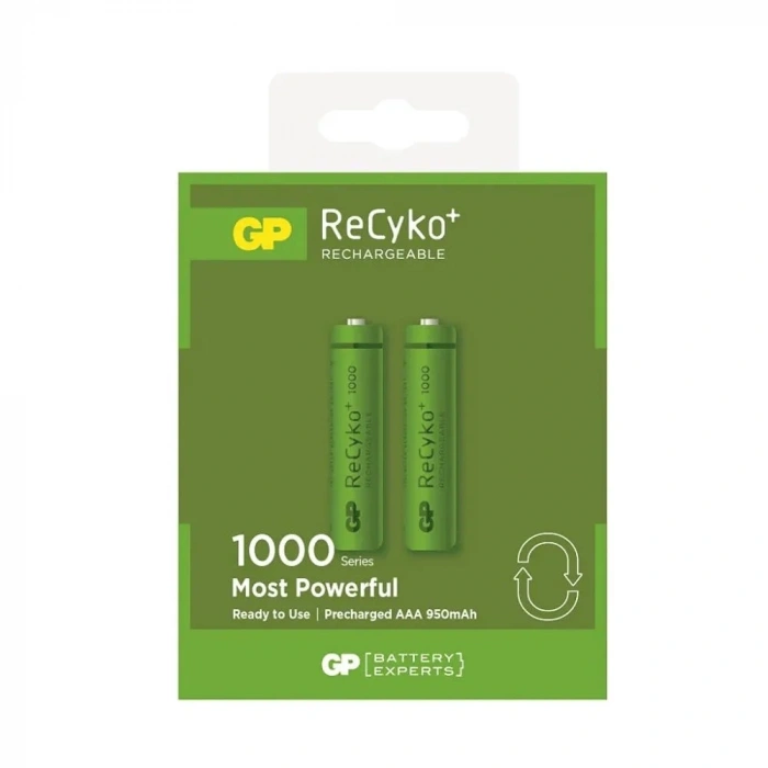 GP ReCyko 1000 mAh AAA Şarj Edilebilir İnce Kalem Pil 2li Paket