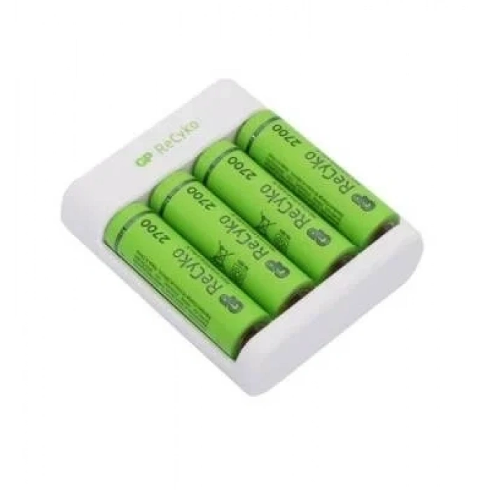 GP ReCyko+ 4lü 2600mAh AA Şarj Edilebilir Pil + USB Pil Şarj Cihazı