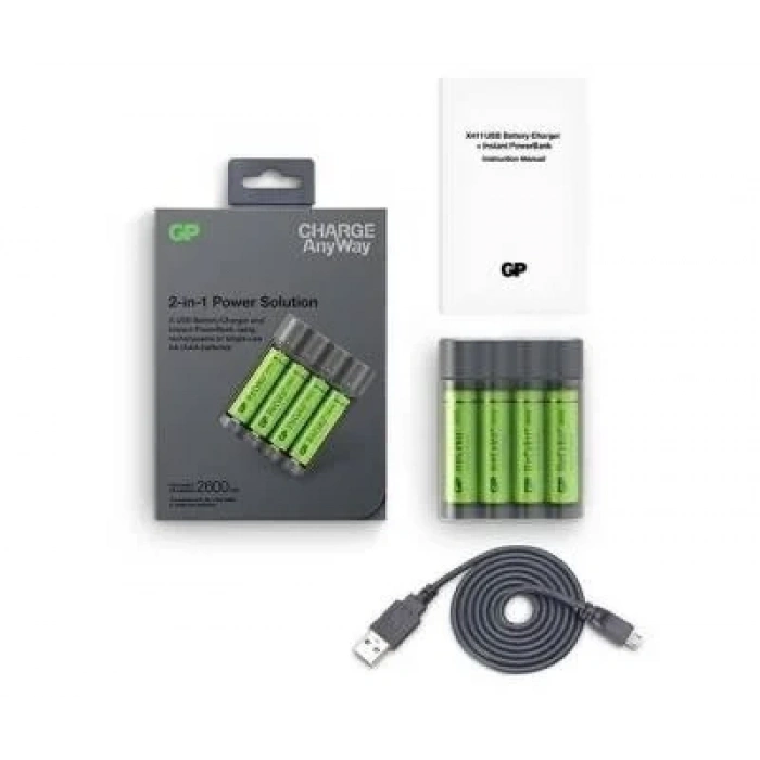 GP X411 4x2600mAh USB Şarj Cihazı ve Powerbank