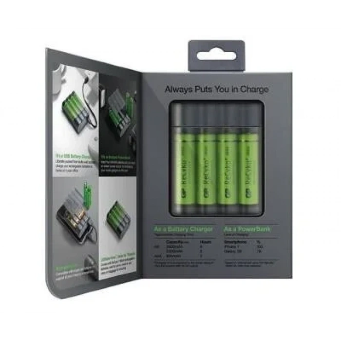 GP X411 4x2600mAh USB Şarj Cihazı ve Powerbank