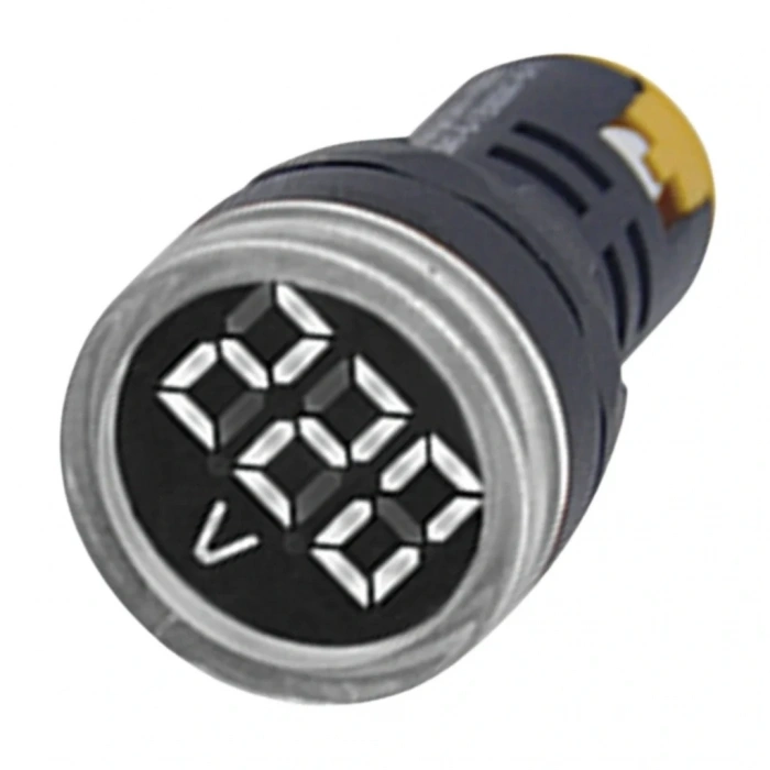 Gwest 22 VS-B 22mm AD-116 Serisi Beyaz Voltmetre 24-550V