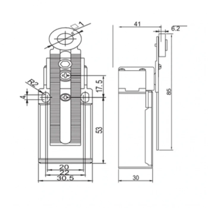 Gwest GLS-131 Ayarlanabilir Metal makaralı Limit Switch