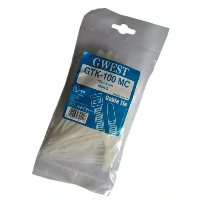 Gwest GTK-100MC 100x2.5mm Etiketli Kablo Bağı 100 Adet