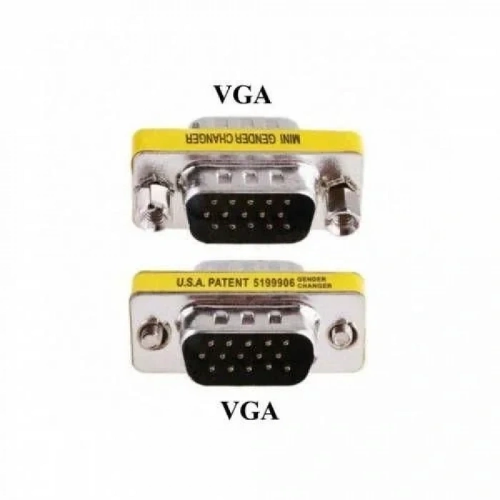HD15 VGA-VGA Erkek-Erkek (M2M) 15 Pin Adaptör
