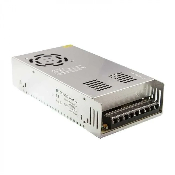 Hightek 12V 40A Metal Kasa Adaptör - LED Driver