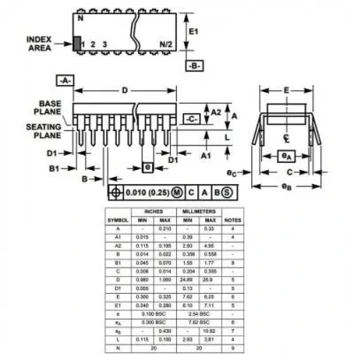 HIP4081AIP DIP-20 Mosfet Sürücü Entegresi