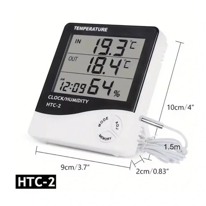 HTC-2 Saatli Nem Ölçer ve Termometre