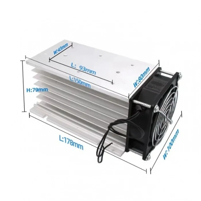 I-150 3-Fazlı SSR 10-120A Röle Uyumlu Fanlı Soğutucu