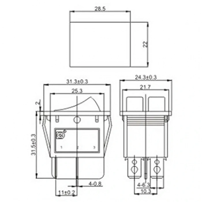 IC-101 İkili Işıklı Anahtar KCD2-2101-A Kalite