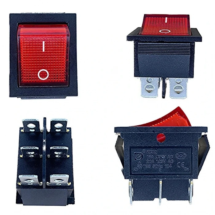 IC-104A Geniş Işıklı Anahtar 6P ON-OFF