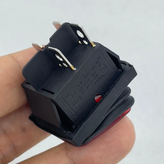IC-104W Geniş Körüklü Işıklı Anahtar On-Off 4P Kırmızı