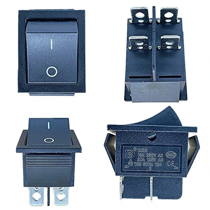 IC-106 Geniş Işıksız Anahtar ON-OFF 4P
