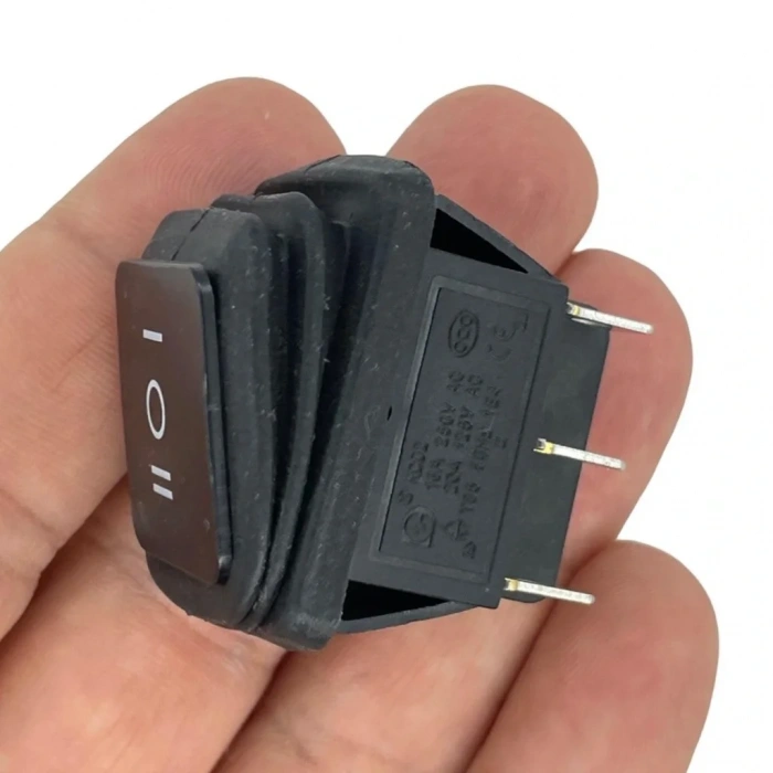 IC-108W Geniş Işıksız Körüklü Anahtar ON-OFF-ON 6P