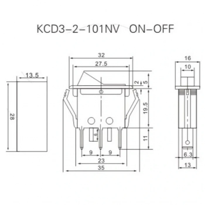IC-113-8 Tekli Anahtar Işıklı On-Off 3P