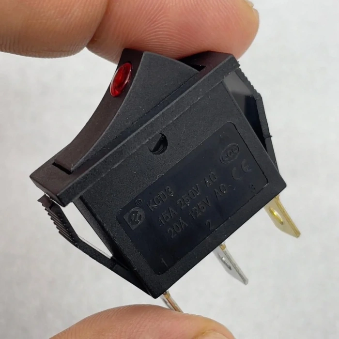 IC-113A Dar Nokta Işıklı Anahtar On-Off Siyah