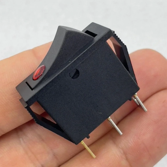 IC-113A Dar Nokta Işıklı Anahtar On-Off Siyah