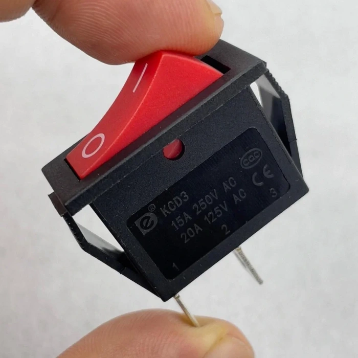 IC-114 Tekli Dar Işıksız Anahtar On-Off 2P Kırmızı