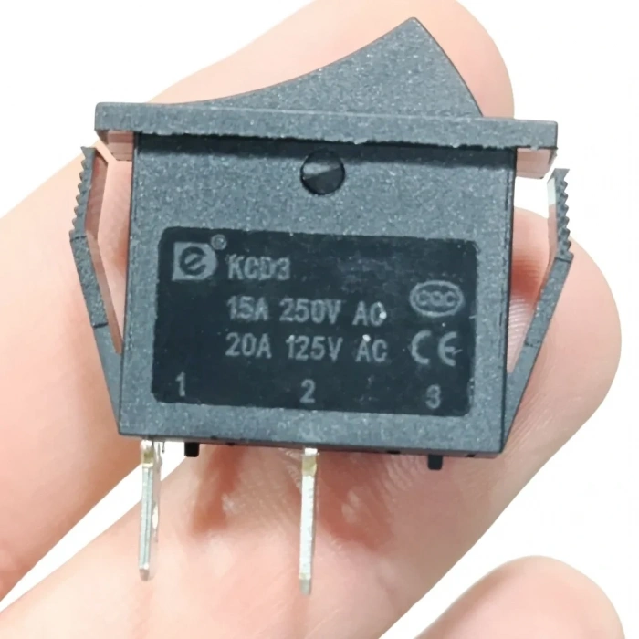 IC-114 Tekli Dar Işıksız Anahtar On-Off 2P Siyah