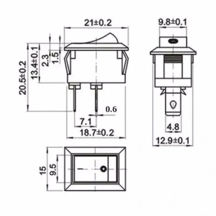IC-120 Mini Işıksız Yükseltici Devre Anahtarı