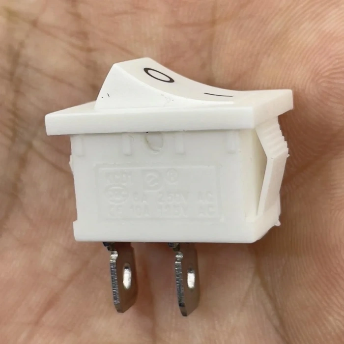 IC-120B Mini Işıksız Anahtar 2P On-Off Beyaz