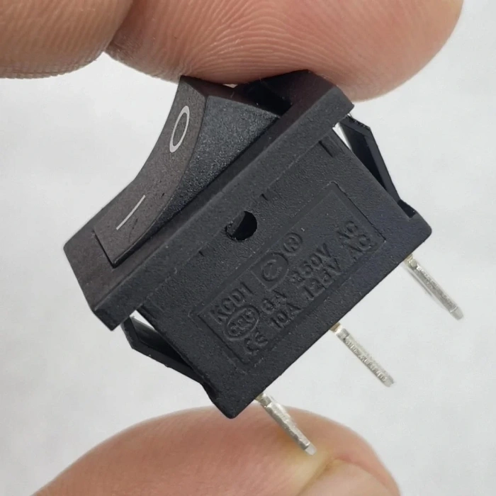 IC-121 Mini Işıksız Anahtar On-Off 3P Siyah