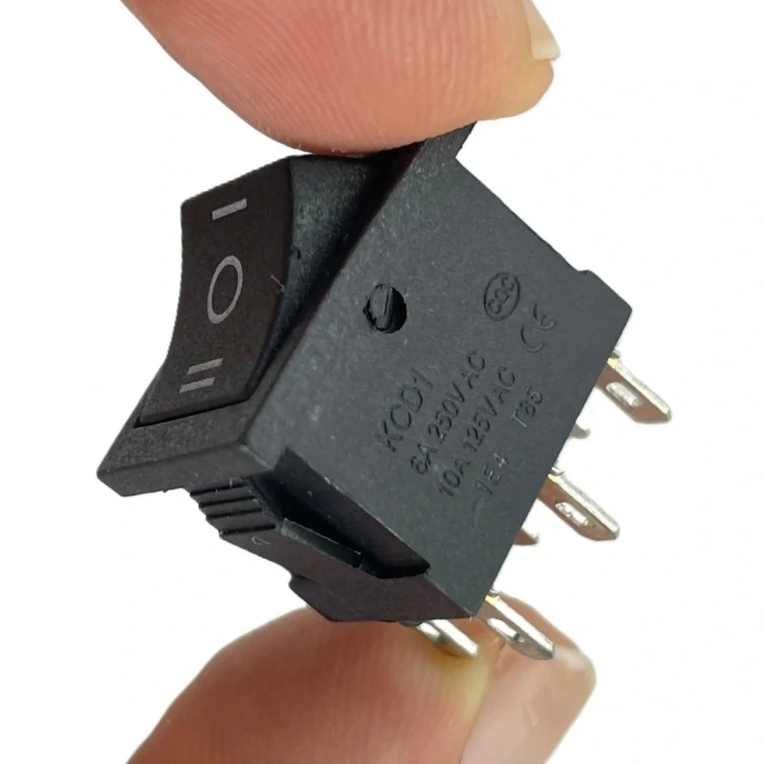 IC-123-6 Mini Işıksız Anahtar On-Off-On 6P