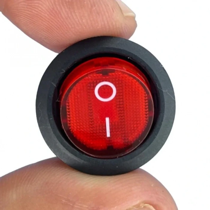 IC-131-0 Mini Yuvarlak Işıklı Anahtar 220V 3P