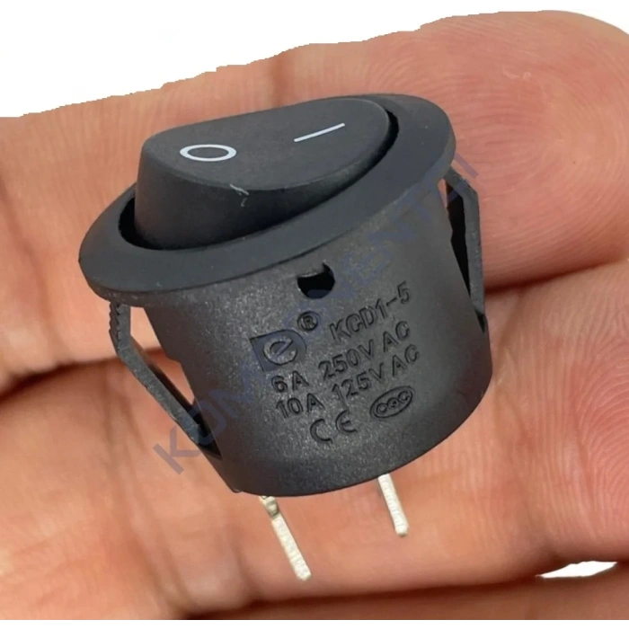 IC-133-2 Yuvarlak Işıksız Anahtar Yaylı (On)-Off 2P