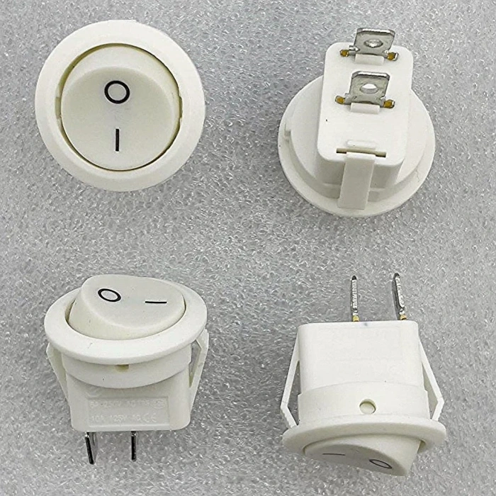 IC-133A Yuvarlak Işıksız Anahtar On-Off 2P Beyaz