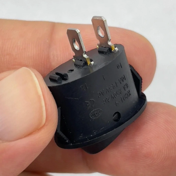 IC-134C Oval Işıksız Anahtar On-Off 2P Siyah
