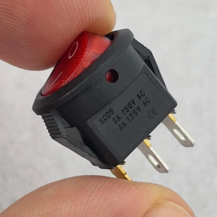 IC-134D Mini Yuvarlak Anahtar Işıklı On-Off 3P